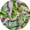 Tischset »Palmira«, rund, Kunstleder, rosa/grün