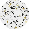 Tischset »Terrazzo«, rund, Kunstleder, weiß/grün/braun