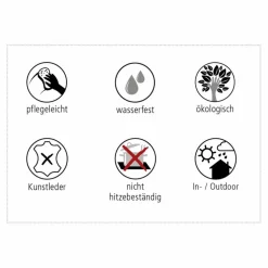 Tischset »Verde«, rechteckig, Kunstleder, grün/gelb