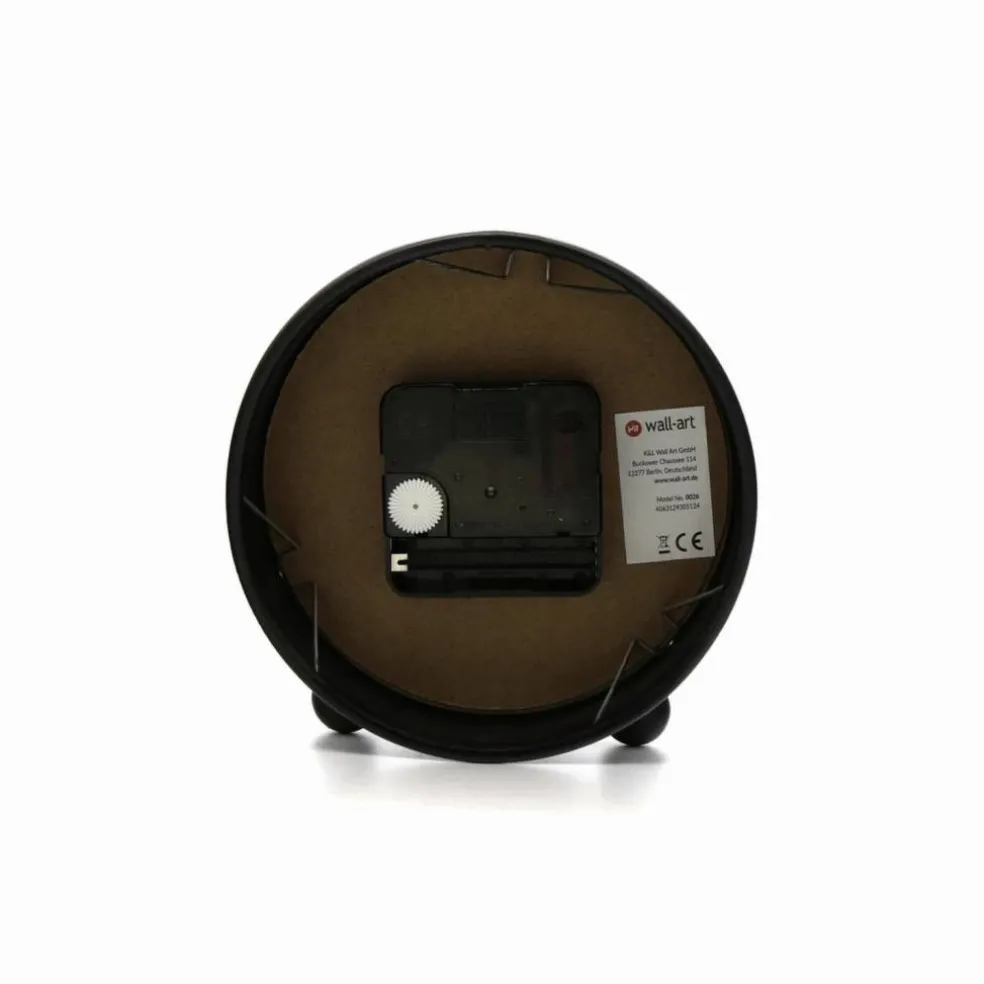 Tischuhr-Wecker, HxT: 13 x 6 cm, schwarz, ohne ink. Batterie