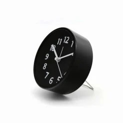 Tischuhr-Wecker, HxT: 11 x 4 cm, schwarz, ohne ink. Batterie