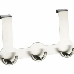 Türgarderobe, Rondo, Silber, 3 Haken, Silber, Edelstahl, Edelstahl, 140 x 225 x 45 mm