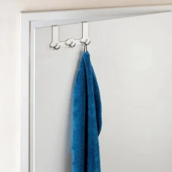 Türgarderobe, Rondo, Silber, 3 Haken, Silber, Edelstahl, Edelstahl, 140 x 225 x 45 mm
