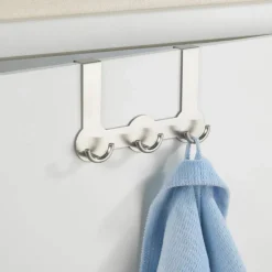Türgarderobe, Rondo, Silber, 3 Haken, Silber, Edelstahl, Edelstahl, 140 x 225 x 45 mm
