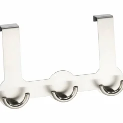 Türgarderobe, Rondo, Silber, 3 Haken, Silber, Edelstahl, Edelstahl, 140 x 225 x 45 mm