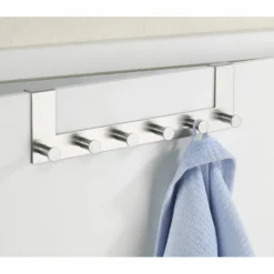 Türgarderobe, rostfreier Edelstahl, silberfarben matt