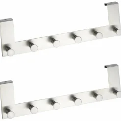 Türgarderobe, rostfreier Edelstahl, silberfarben matt