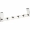 Türgarderobe, Silber, 6 Haken, Silber, Edelstahl, Edelstahl, 110 x 390 x 55 mm