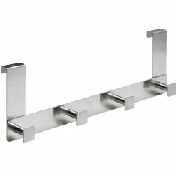 Türhängegarderobe, mit 4 Haken, matt, Edelstahl