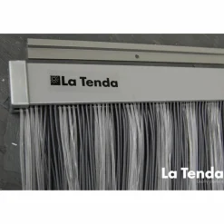 Türvorhang, BxH: 100 cm x 230 cm, grau, Polyvinylchlorid/Aluminium