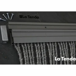 Türvorhang, BxH: 100 cm x 230 cm, grau, Polyvinylchlorid/Aluminium