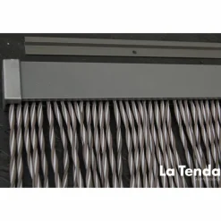 Türvorhang, BxH: 90 cm x 210 cm, sandfarben, Polyvinylchlorid/Aluminium