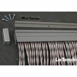Türvorhang, BxH: 90 cm x 210 cm, sandfarben, Polyvinylchlorid/Aluminium