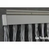Türvorhang, BxH: 90 cm x 210 cm, schwarz-grau, Polyvinylchlorid/Aluminium