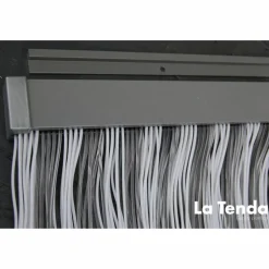 Türvorhang, BxH: 90 cm x 210 cm, transparent-weiß, Polyvinylchlorid/Aluminium