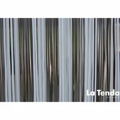 Türvorhang, BxH: 90 cm x 210 cm, transparent-weiß, Polyvinylchlorid/Aluminium
