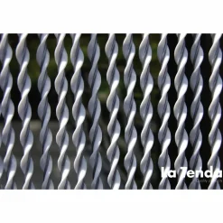 Türvorhang, BxH: 90 cm x 210 cm, weiß/grau, Polyvinylchlorid/Aluminium
