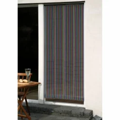 Türvorhang, grau/bunt, Polyester