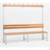 Umkleidebank, BxHxT: 30 x 170 x 200 cm, Stahl/Holz