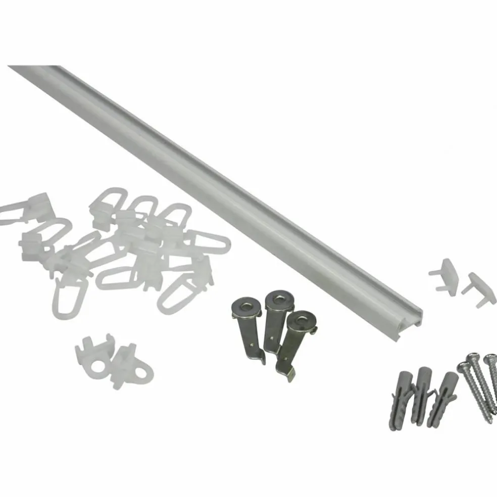 Vorhangschiene, Länge: 1800 mm, 1-läufig, Aluminium