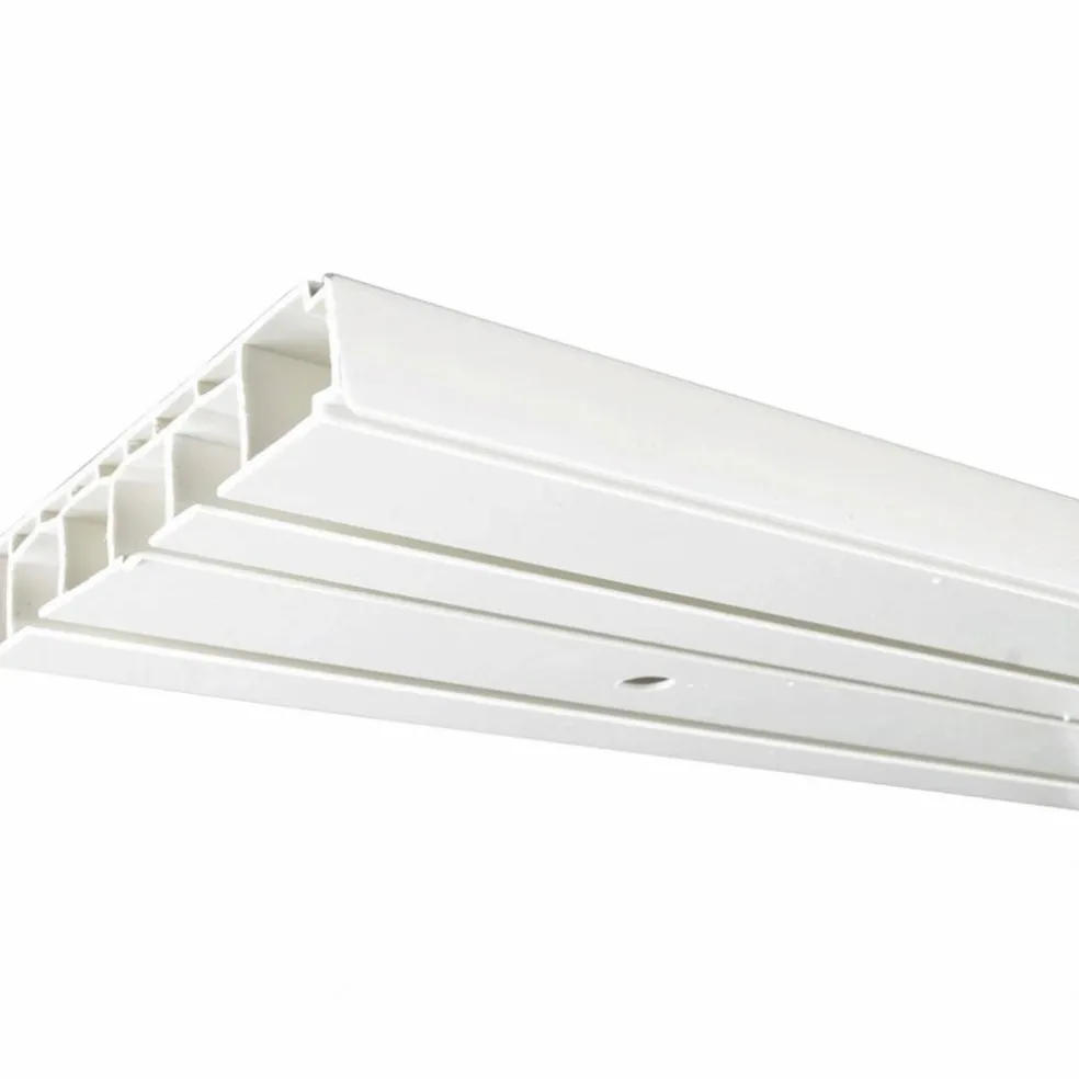 Vorhangschiene, Länge: 2100 mm, 3-läufig, Kunststoff