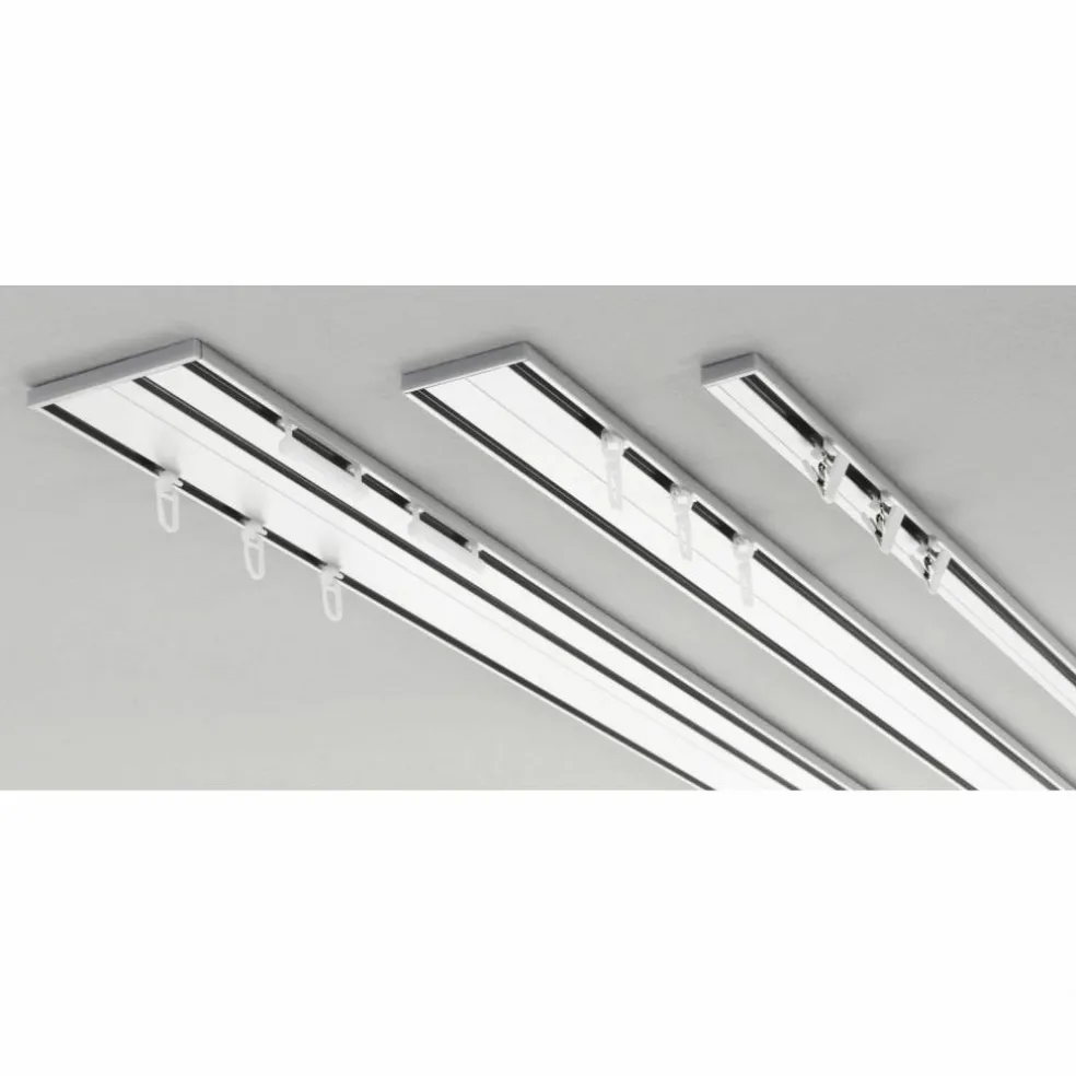 Vorhangschiene, weiß, Aluminium