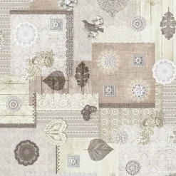 Wachstuchtischdecke »Bergamo«, BxL: 138 x 1500 cm, Tiere/Natur, Vierecke, beige