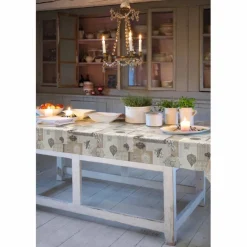 Wachstuchtischdecke »Bergamo«, BxL: 138 x 1500 cm, Tiere/Natur, Vierecke, beige
