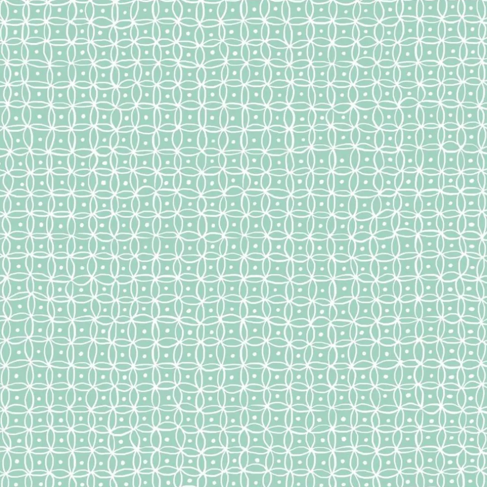 Wachstuchtischdecke »Manhattan«, BxL: 140 x 2000 cm, Kreise, Punkte/Kreise/Rauten, grün