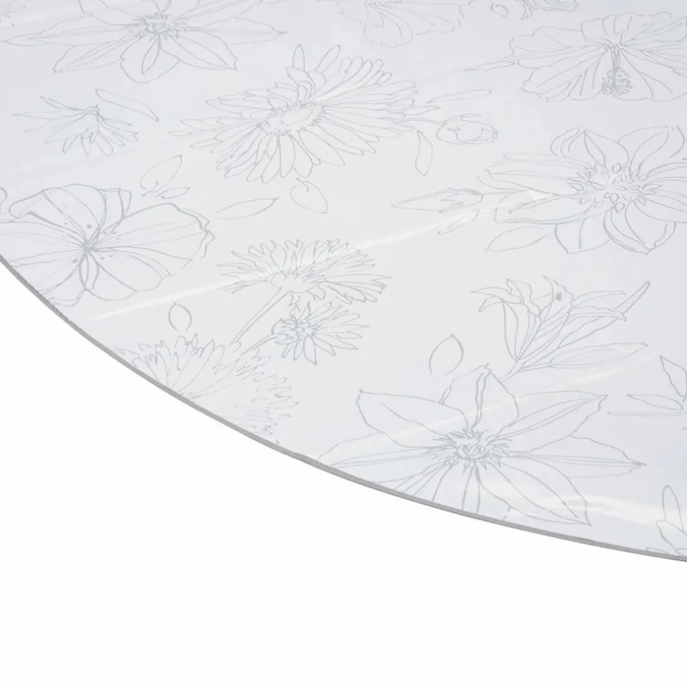Wachstuchtischdecke »Manhattan«, BxL: 150 x 250 cm, Blumen, grau