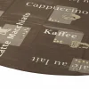 Wachstuchtischdecke »Manhattan«, Ø: 150 cm, Essen und Trinken/Schriftzug, braun