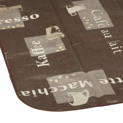 Wachstuchtischdecke »Manhattan«, BxL: 110 x 140 cm, Schriftzug/Essen und Trinken, braun