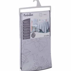 Wachstuchtischdecke »Manhattan«, Ø: 150 cm, Blumen, grau