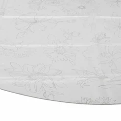 Wachstuchtischdecke »Manhattan«, Ø: 150 cm, Blumen, grau