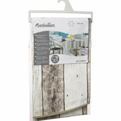 Wachstuchtischdecke »Manhattan«, Ø: 150 cm, Holz, bunt