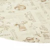 Wachstuchtischdecke »Manhattan«, Ø: 150 cm, Schriftzug/Essen und Trinken, beige