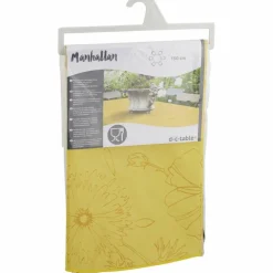 Wachstuchtischdecke »Manhattan«, Ø: 150 cm, Blumen, gelb