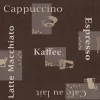 Wachstuchtischdecke »Manhattan«, BxL: 140 x 2000 cm, Essen und Trinken/Schriftzug, braun