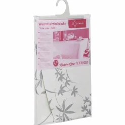 Wachstuchtischdecke »Noblessa©«, Ø: 140 cm, Blumen, weiß