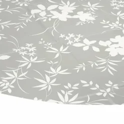 Wachstuchtischdecke »Noblessa©«, Ø: 140 cm, Blumen, grau