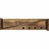 Wandgarderobe, natur, Mangoholz
