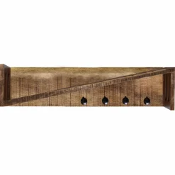 Wandgarderobe, natur, Mangoholz