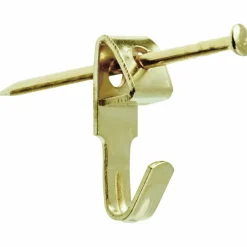 Wandhaken, mit 1 Haken, vermessingt