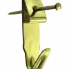 Wandhaken, mit 1 Haken, vermessingt