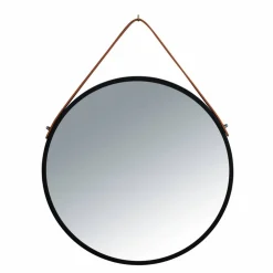 Wandspiegel, Ø: 40 cm, schwarz, rund