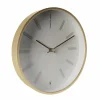 Wanduhr »Heather«, BxHxT: 28 x 28 x 4 cm, weiß/goldfarben