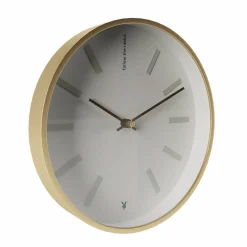 Wanduhr »Heather«, BxHxT: 28 x 28 x 4 cm, weiß/goldfarben