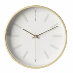 Wanduhr »Heather«, BxHxT: 28 x 28 x 4 cm, weiß/goldfarben