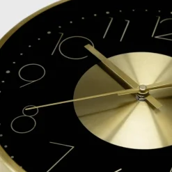 Wanduhr, HxT: 30 x 4 cm, goldfarben, ohne ink. Batterie