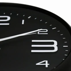 Wanduhr, HxT: 38,5 x 5 cm, schwarz, ohne ink. Batterie